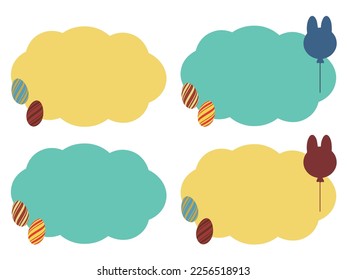 Conjunto de material de marco de globo de conejo de imágenes de Pascua
