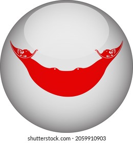 Easter Island 3D Rounded Country Flag Icon