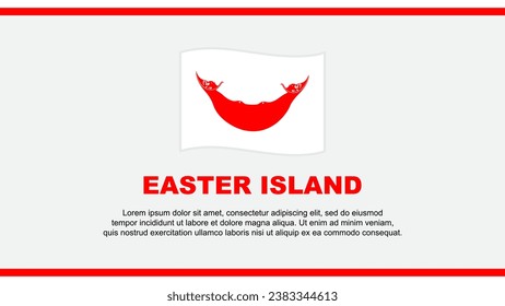 Easter Island Flag Abstract Background Design Template. Easter Island Independence Day Banner Social Media Vector Illustration. Easter Island Design
