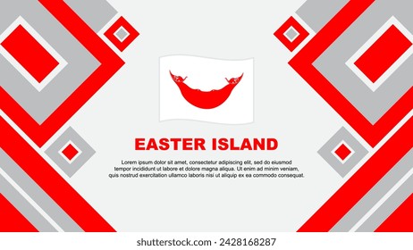 Easter Island Flag Abstract Background Design Template. Easter Island Independence Day Banner Wallpaper Vector Illustration. Easter Island Cartoon