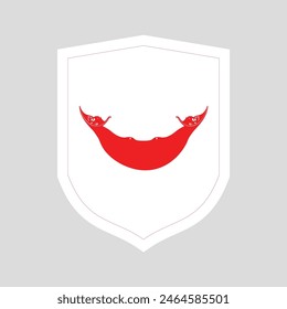 Easter Island Flag in Shield Shape Frame