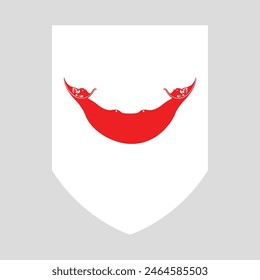 Easter Island Flag in Shield Shape Frame