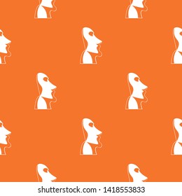 Easter island pattern vector orange for any web design best