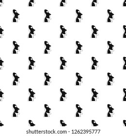 Easter island pattern vector seamless repeating for any web design