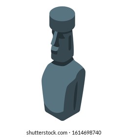 Easter island statue icon. Isometric of Easter island statue vector icon for web design isolated on white background