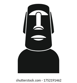 Easter island statue icon. Simple illustration of Easter island statue vector icon for web design isolated on white background