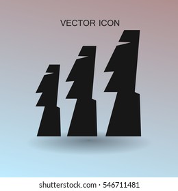 Easter island statues vector icon illustrarion
