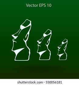 Easter island statues vector icon illustrarion