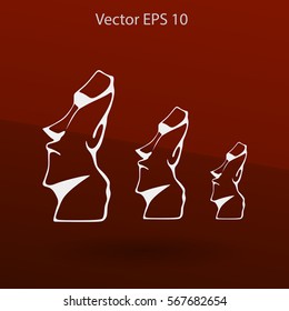 Easter island statues vector icon illustrarion
