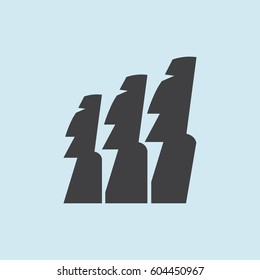 Easter island statues vector icon illustrarion