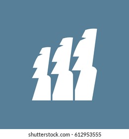 Easter island statues vector icon illustrarion