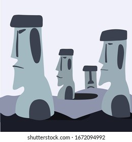 Easter Island Stone Head background