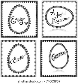 Easter Joy. Black background. VECTOR