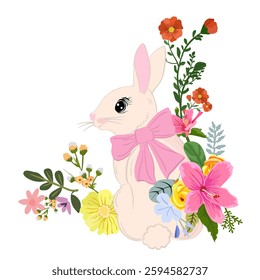 Easter, joyful Easter egg hunts, Seamless pattern, vector, illustration design
