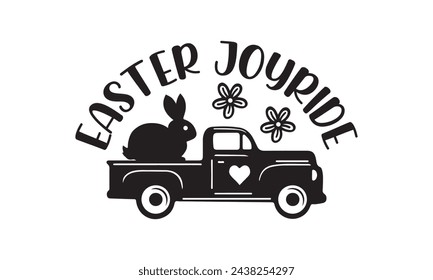 Pascua Joyride, Pascua svg, conejo, conejito, feliz día de Pascua tipografía diseño de camiseta Paquete, Pascua retro, divertido, huevo, ilustración vectorial imprimible, vacaciones, archivos de corte Cricut, silueta, png, cara