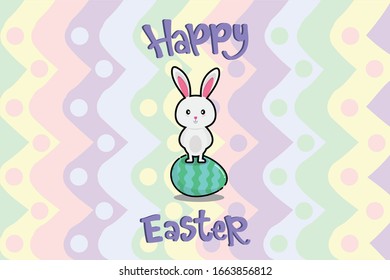 Easter Kawai Bunny Illustration Character