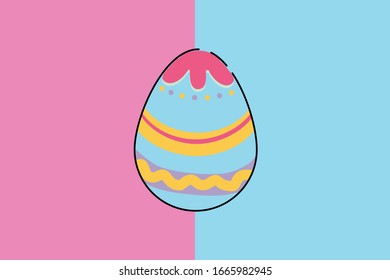 Easter Kawai Bunny Illustration Character
