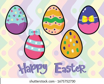Easter Kawai Bunny Illustration Character Bundle