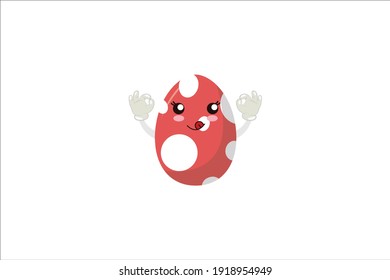 Easter Kawaii Cute Egg Okey