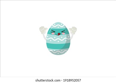 Ostereier Kawaii Cute Ei Sehr glücklich
