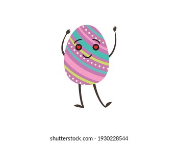 Easter Kawaii Egg Purple Cute Vector