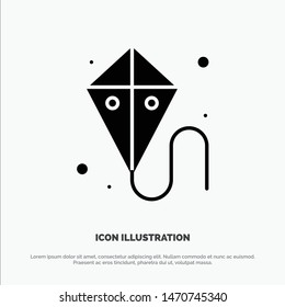 Easter, Kite, Spring, Madrigal solid Glyph Icon vector. Vector Icon Template background