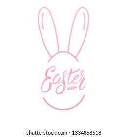 Easter. Easter label badge design with lettering.