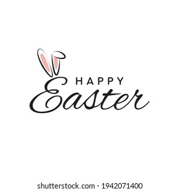 Easter. Easter label badge design with lettering