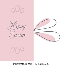 Easter. Easter label badge design with lettering