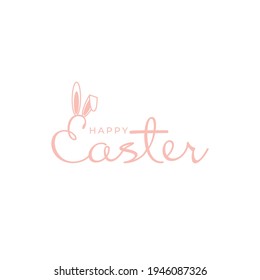 Easter. Easter label badge design with lettering