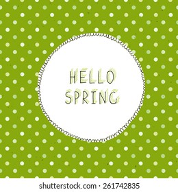 Easter label and Green Textured Polka Dot.