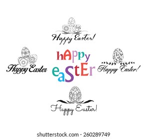 Easter Labels and Badges in Vintage Style