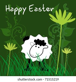 easter lamb in forest