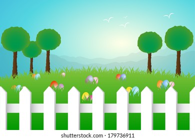 Easter landscape eps10