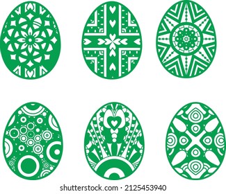 Easter Laser Cut SVG, easter egg decorative coloring page