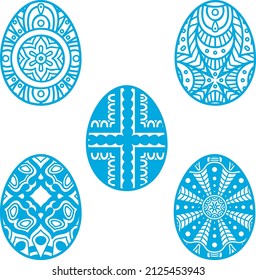 Easter Laser Cut SVG, easter egg decorative coloring page