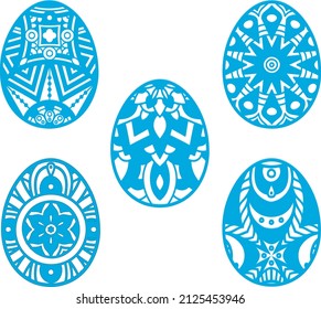 Easter Laser Cut SVG, easter egg decorative coloring page