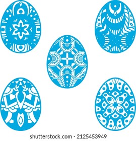 Easter Laser Cut SVG, easter egg decorative coloring page