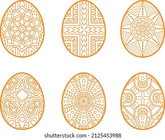 Easter Laser Cut SVG, easter egg decorative coloring page