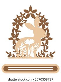 Easter Laser Cut Template for Cutting machine. Easter wooden home decor template.