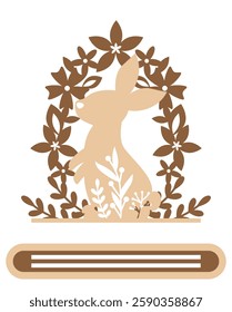 Easter Laser Cut Template for Cutting machine. Easter wooden home decor template.