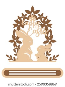 Easter Laser Cut Template for Cutting machine. Easter wooden home decor template.