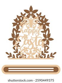 Easter Laser Cut Template for Cutting machine. Easter wooden home decor template.