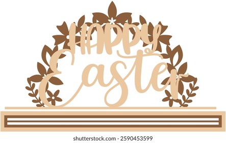 Easter Laser Cut Template for Cutting machine. Easter wooden home decor template.