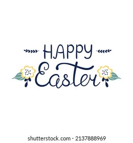 Letras de Pascua con flores. Ilustración del vector