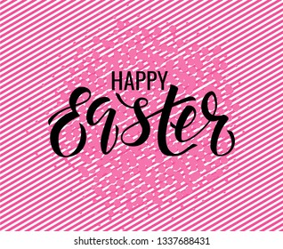 Easter lettering. Modern calligraphy written by brush pen. Vector template for cards, invitations, banners, posters etc.