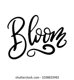 Easter lettering. Template vector hand drawn black on white background. Happy holiday postcard. Vector illustration