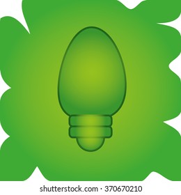 Easter light bulb in green. Stock vector, eps10.