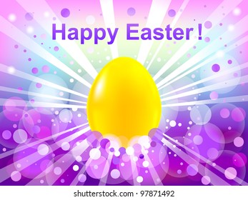 Easter lilac  bokeh background. Happy Easter