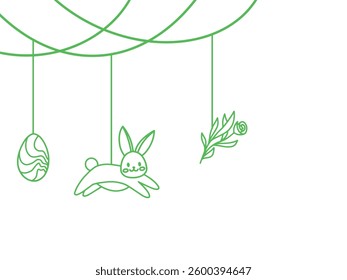 Easter Line Art Background Illustration